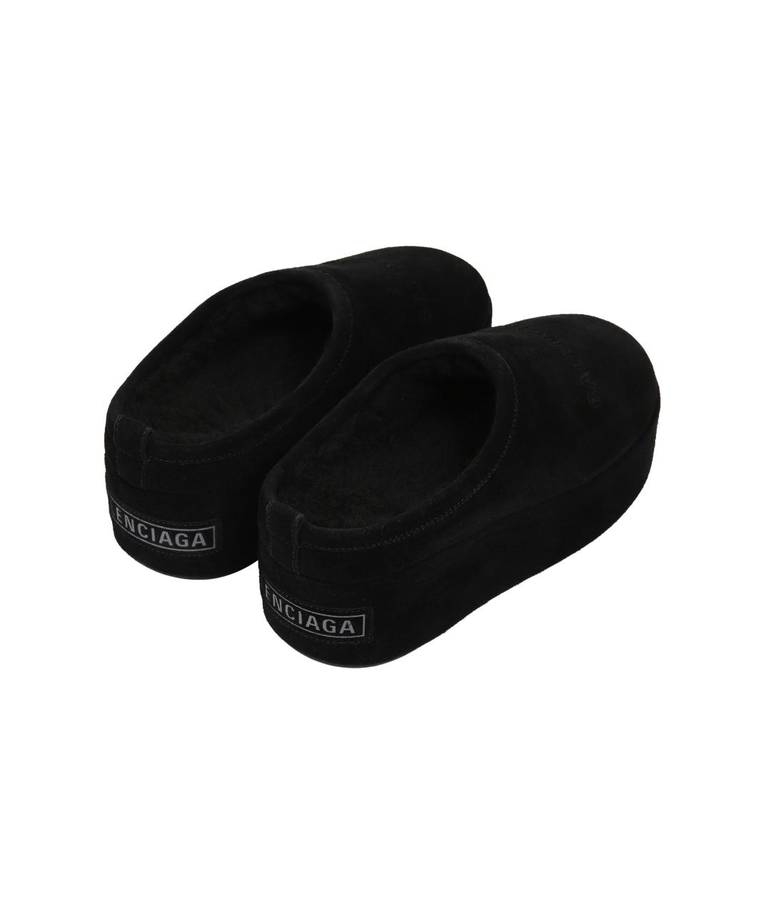 BALENCIAGA Черные замшевые мюли, фото 4