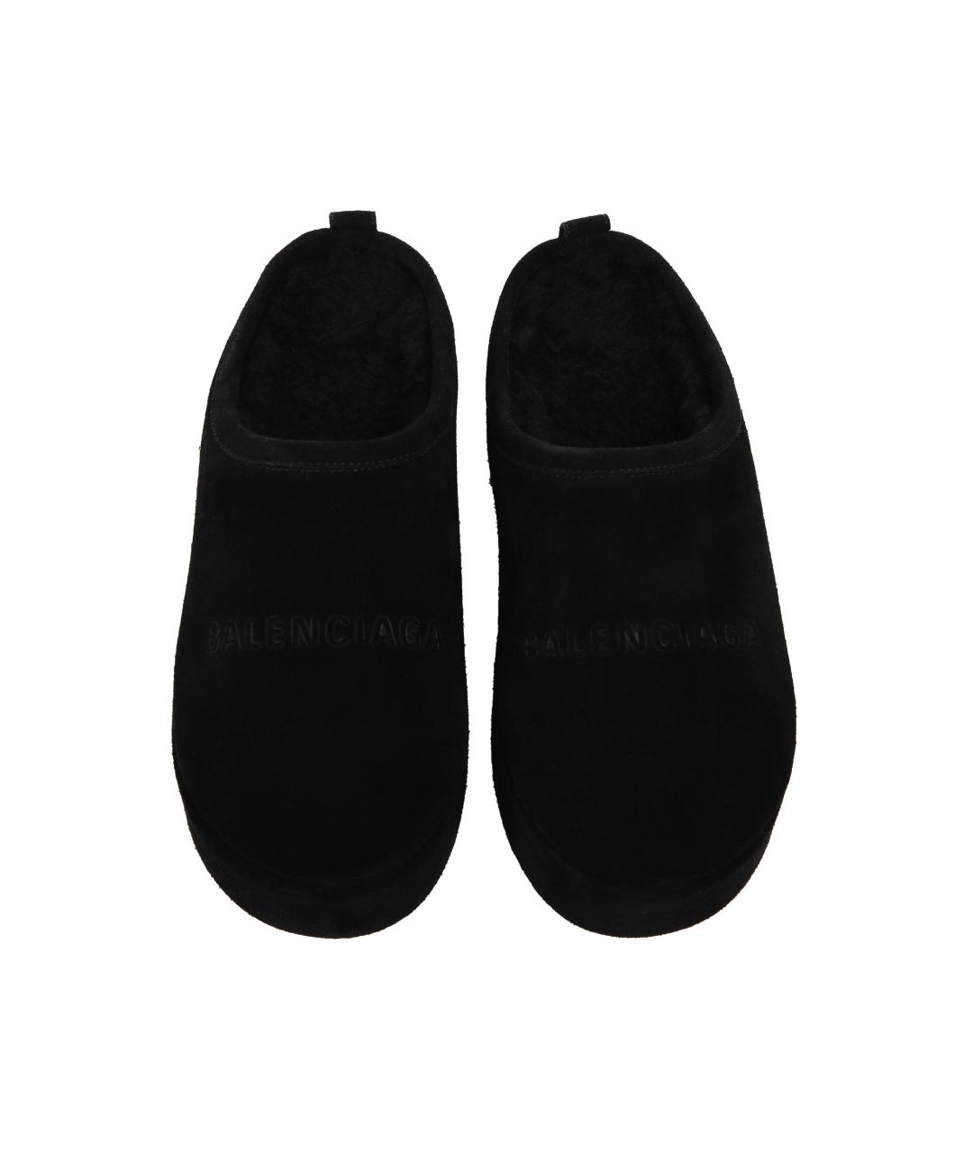 BALENCIAGA Черные замшевые мюли, фото 3