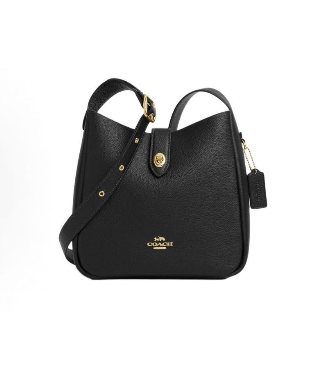 COACH Черная кожаная сумка через плечо, фото 9