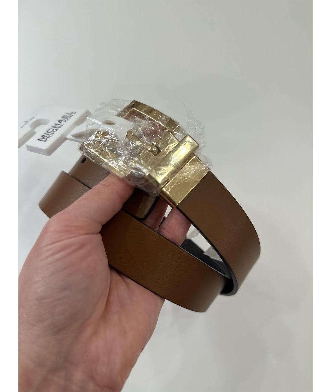 MICHAEL KORS Коричневый кожаный ремень, фото 6