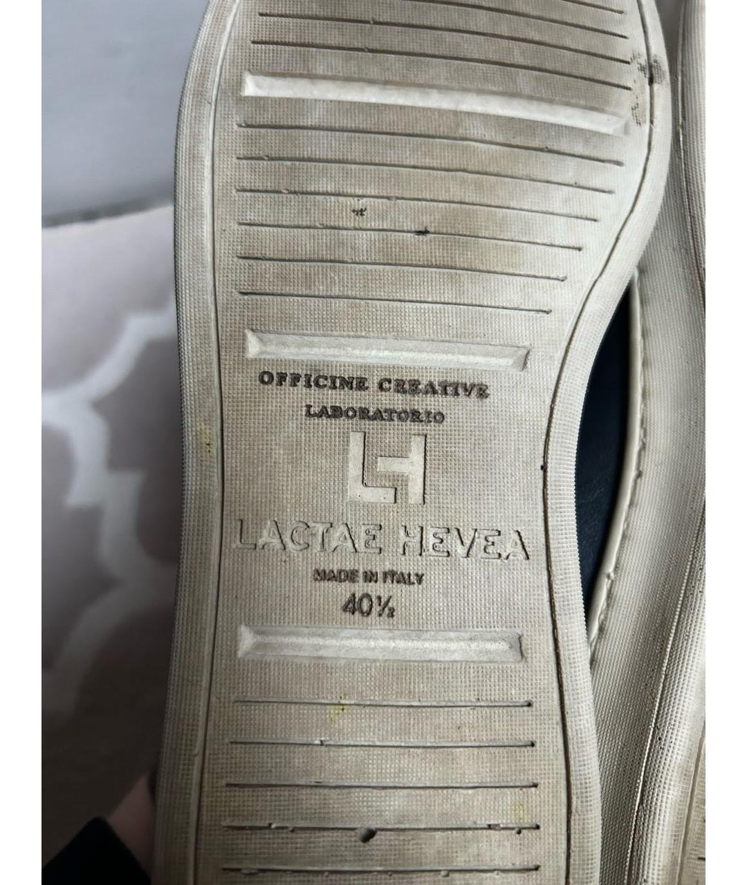 OFFICINE CREATIVE Темно-синие кожаные слипоны, фото 6