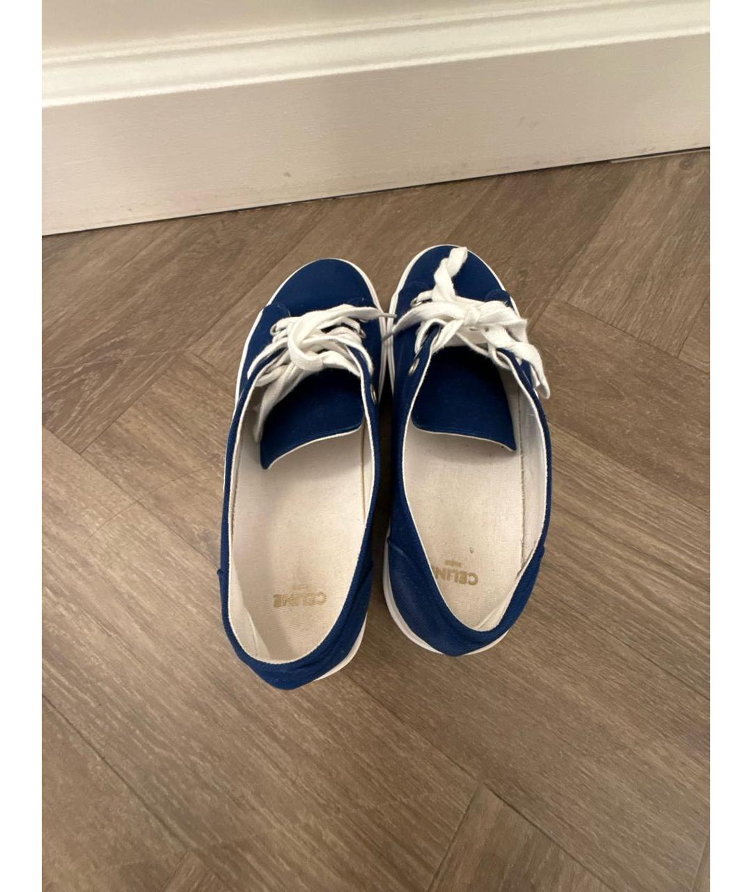 CELINE Синие текстильные кеды, фото 3