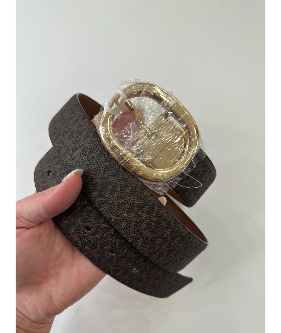 MICHAEL KORS Коричневый ремень из искусственной кожи, фото 5