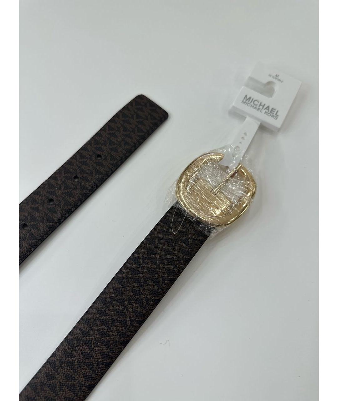 MICHAEL KORS Коричневый ремень из искусственной кожи, фото 2