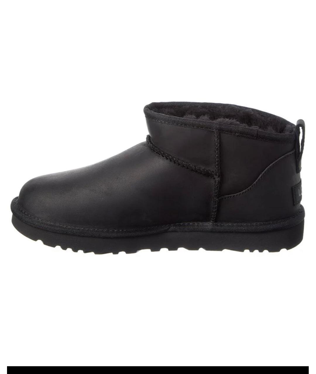UGG AUSTRALIA Черные кожаные ботинки, фото 5