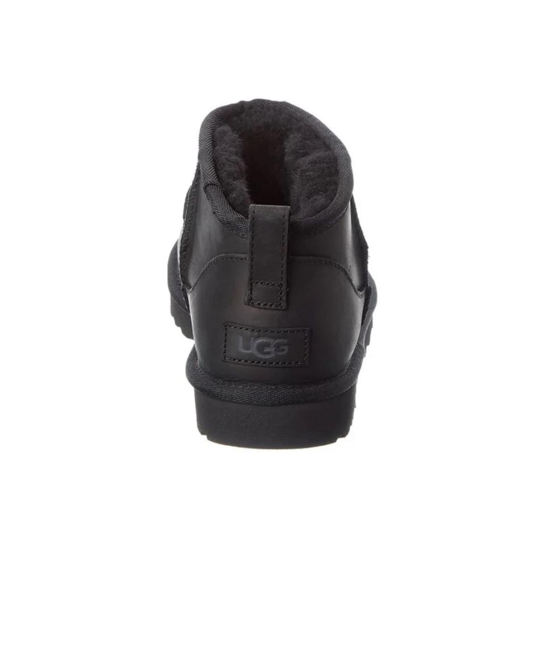 UGG AUSTRALIA Черные кожаные ботинки, фото 3
