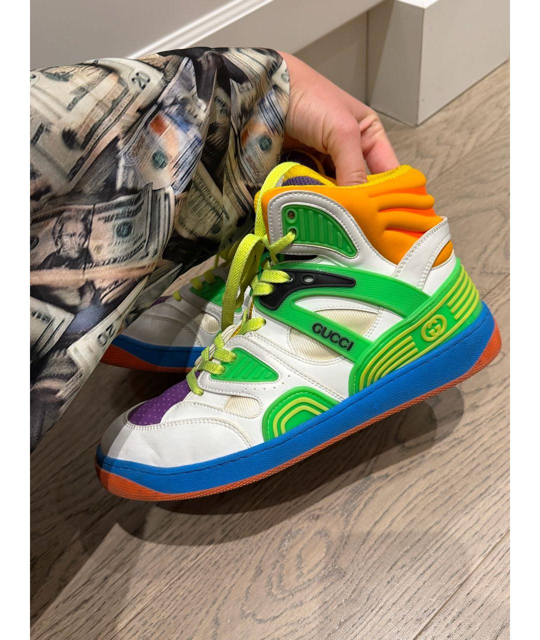 GUCCI Мульти кожаные кеды, фото 6