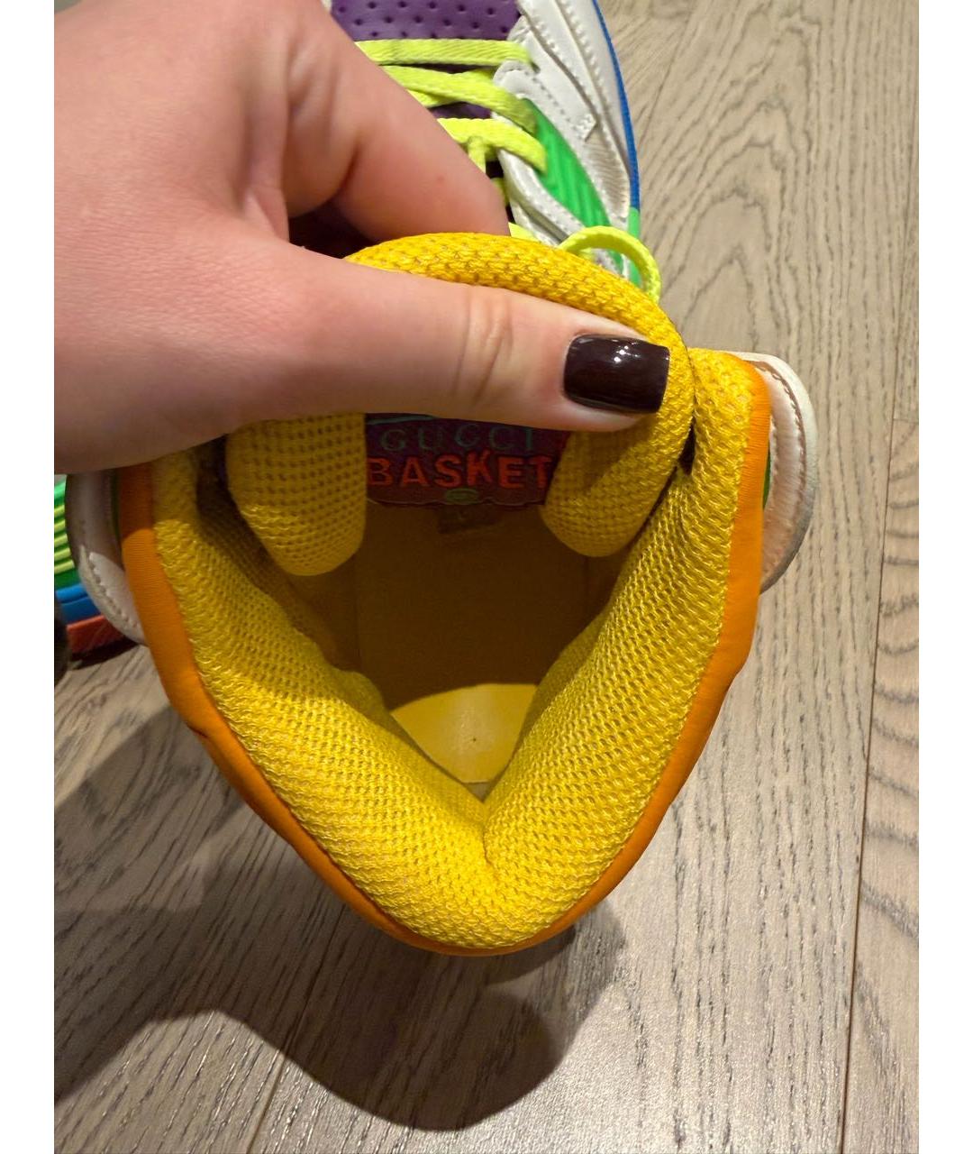 GUCCI Мульти кожаные кеды, фото 5