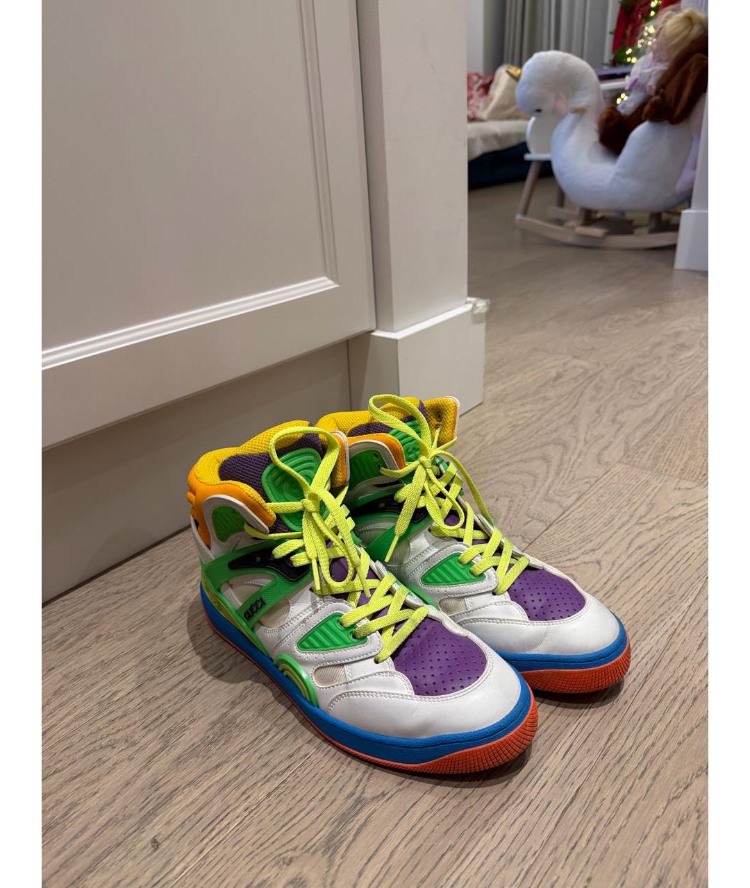 GUCCI Мульти кожаные кеды, фото 2