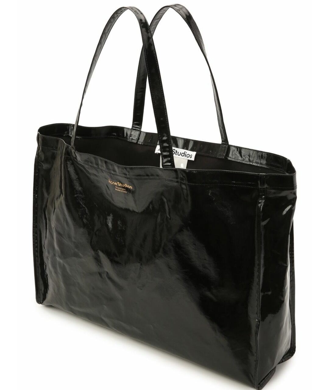 ACNE STUDIOS Черная тканевая сумка тоут, фото 2
