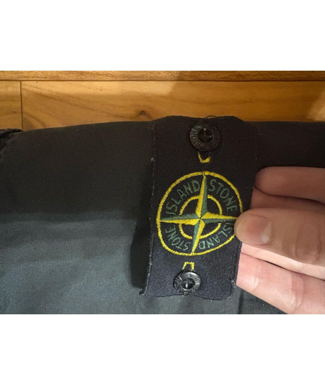 STONE ISLAND Черные хлопковые повседневные брюки, фото 2