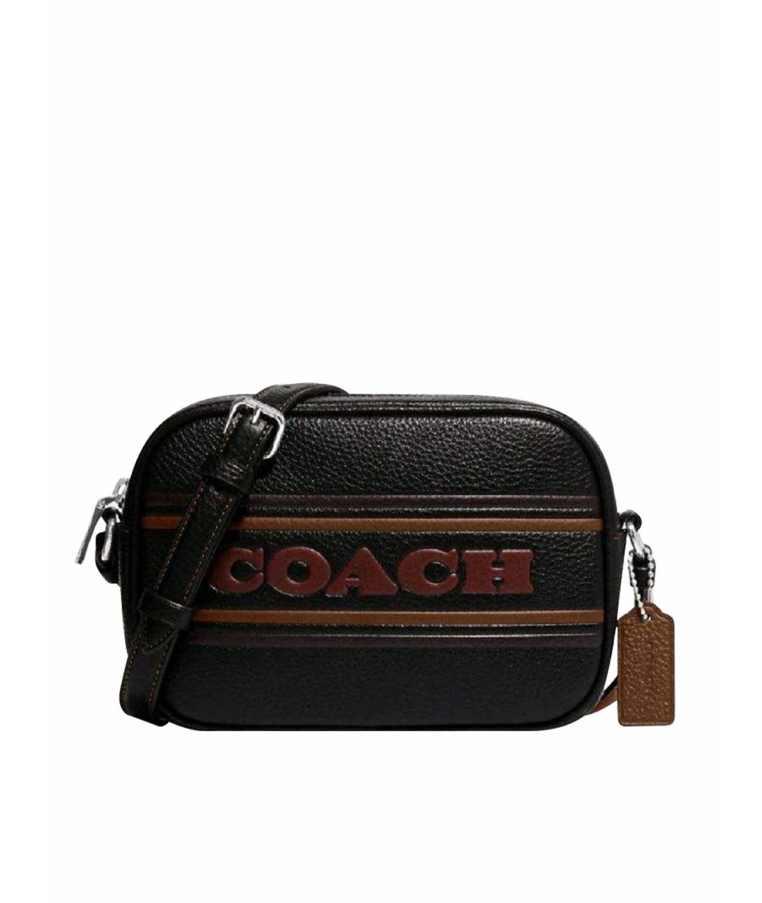 COACH Черная кожаная сумка через плечо, фото 1