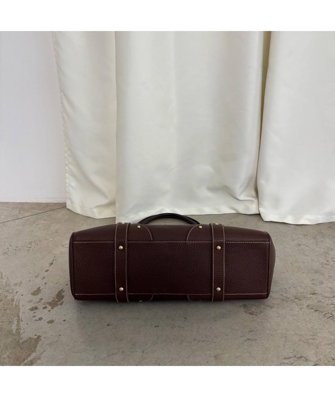 DOLCE&GABBANA Коричневая кожаная сумка тоут, фото 5