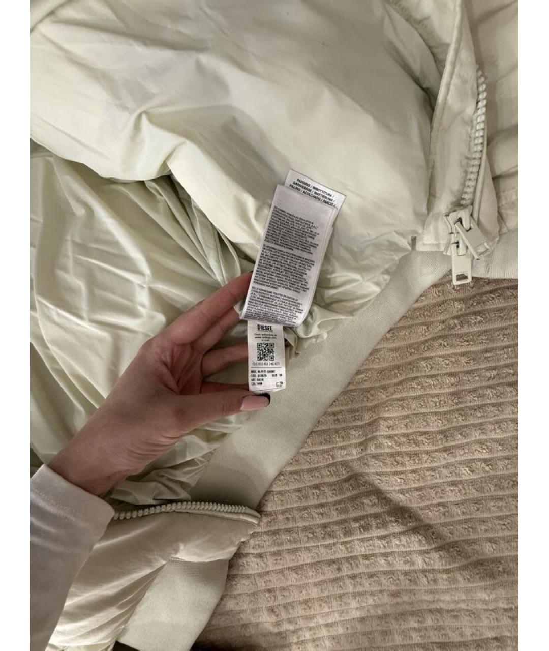 DIESEL Бежевый полиэстеровый пуховик, фото 3