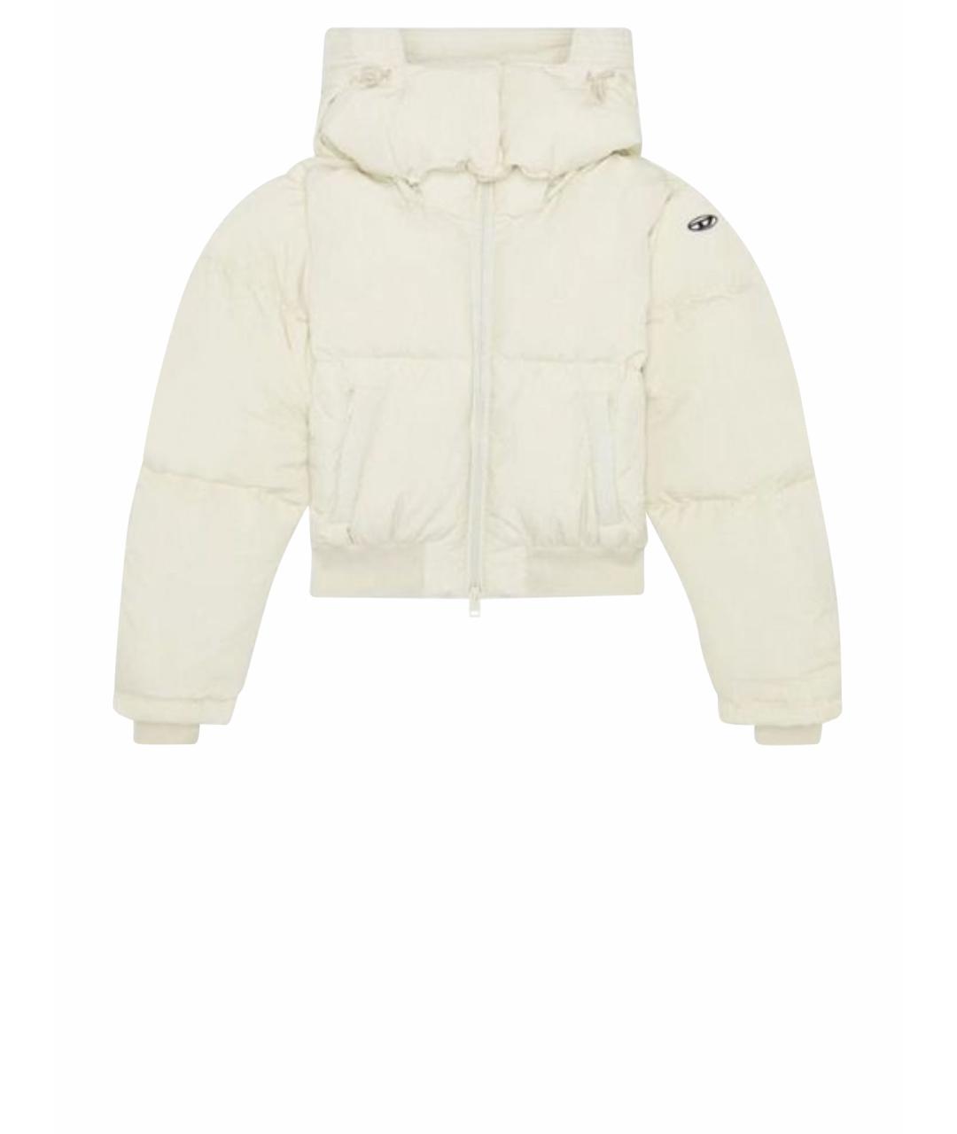 DIESEL Бежевый полиэстеровый пуховик, фото 1