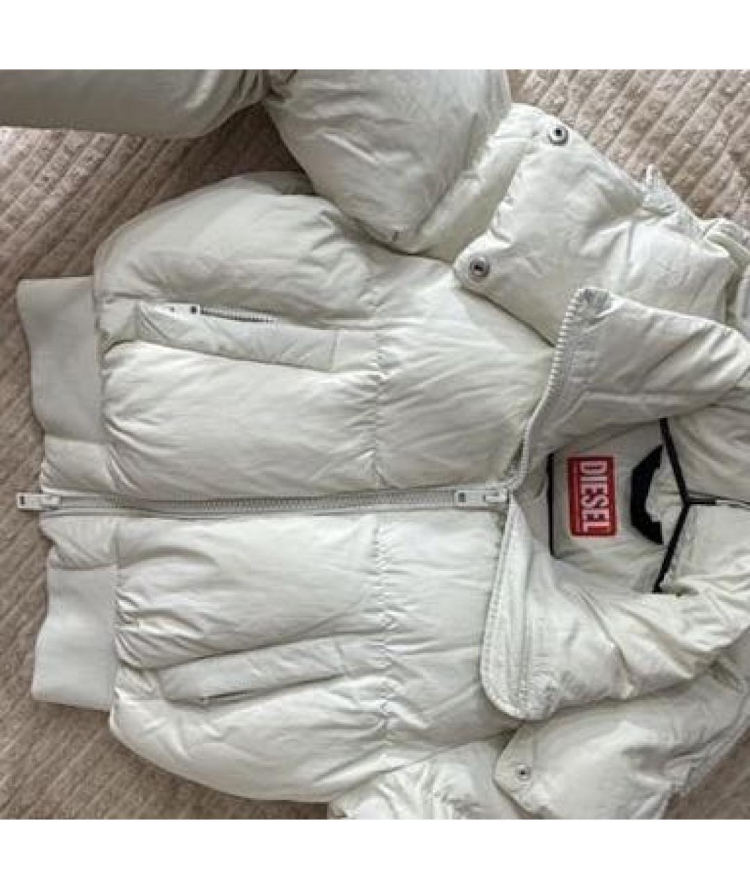 DIESEL Бежевый полиэстеровый пуховик, фото 4