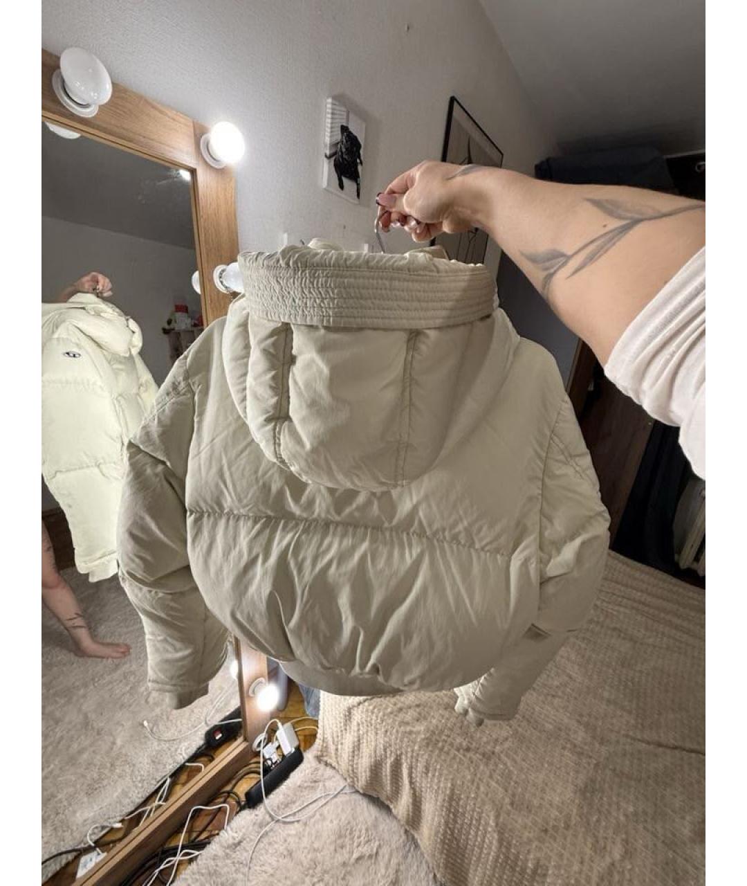 DIESEL Бежевый полиэстеровый пуховик, фото 2