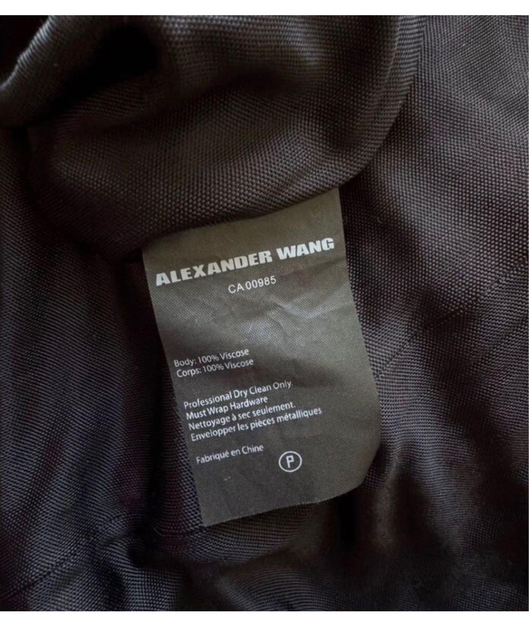 ALEXANDER WANG Черное вискозное вечернее платье, фото 4