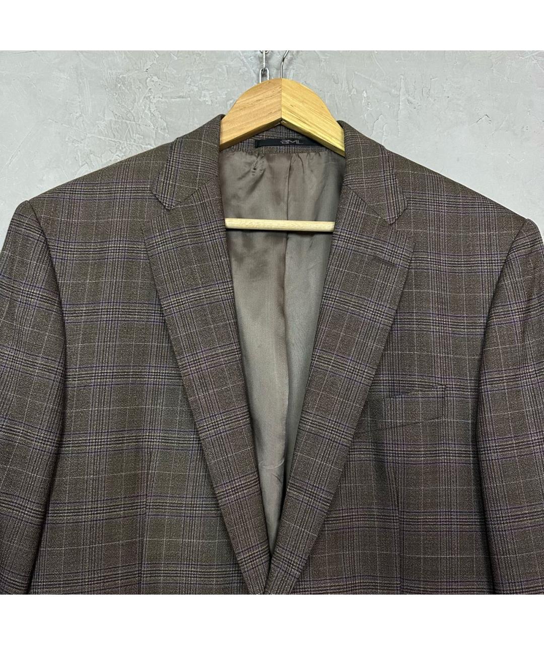 CERRUTI 1881 Коричневый шерстяной пиджак, фото 3