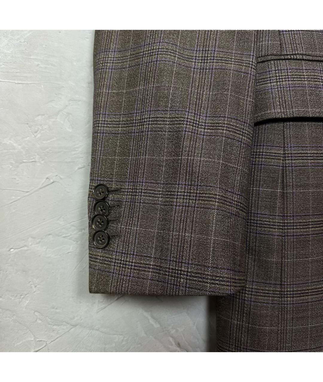 CERRUTI 1881 Коричневый шерстяной пиджак, фото 4