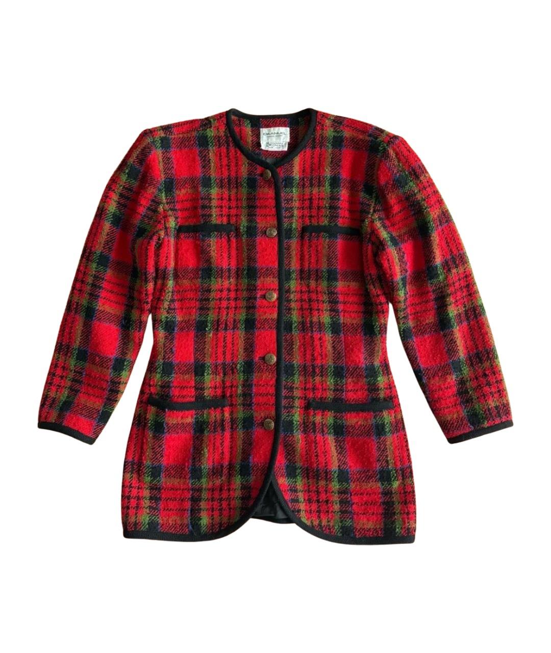 UNGARO Красный твидовый жакет/пиджак, фото 1