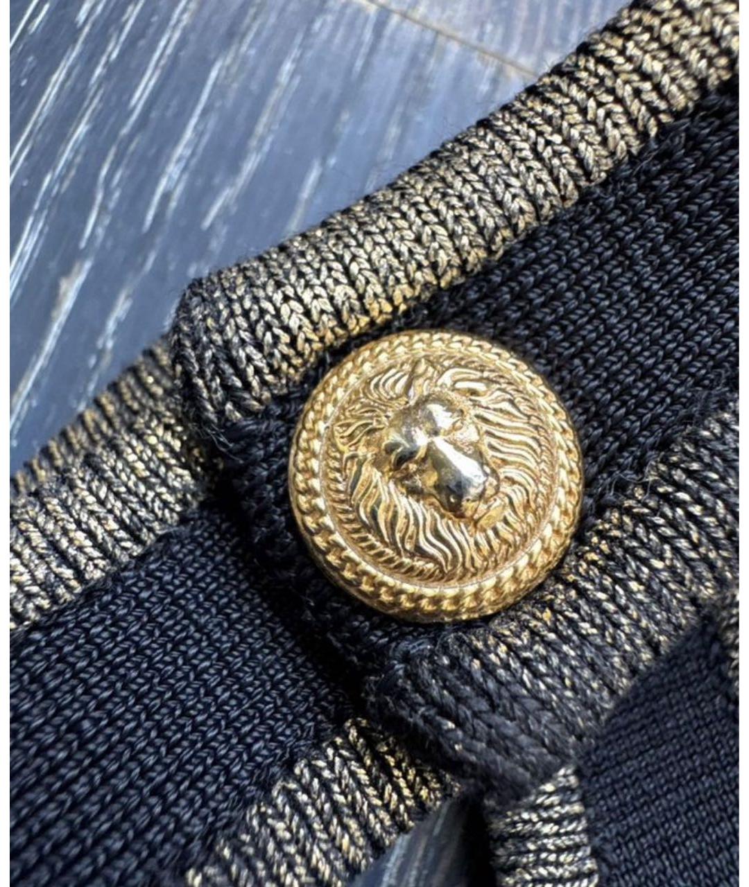 BALMAIN Черное вискозное коктейльное платье, фото 7