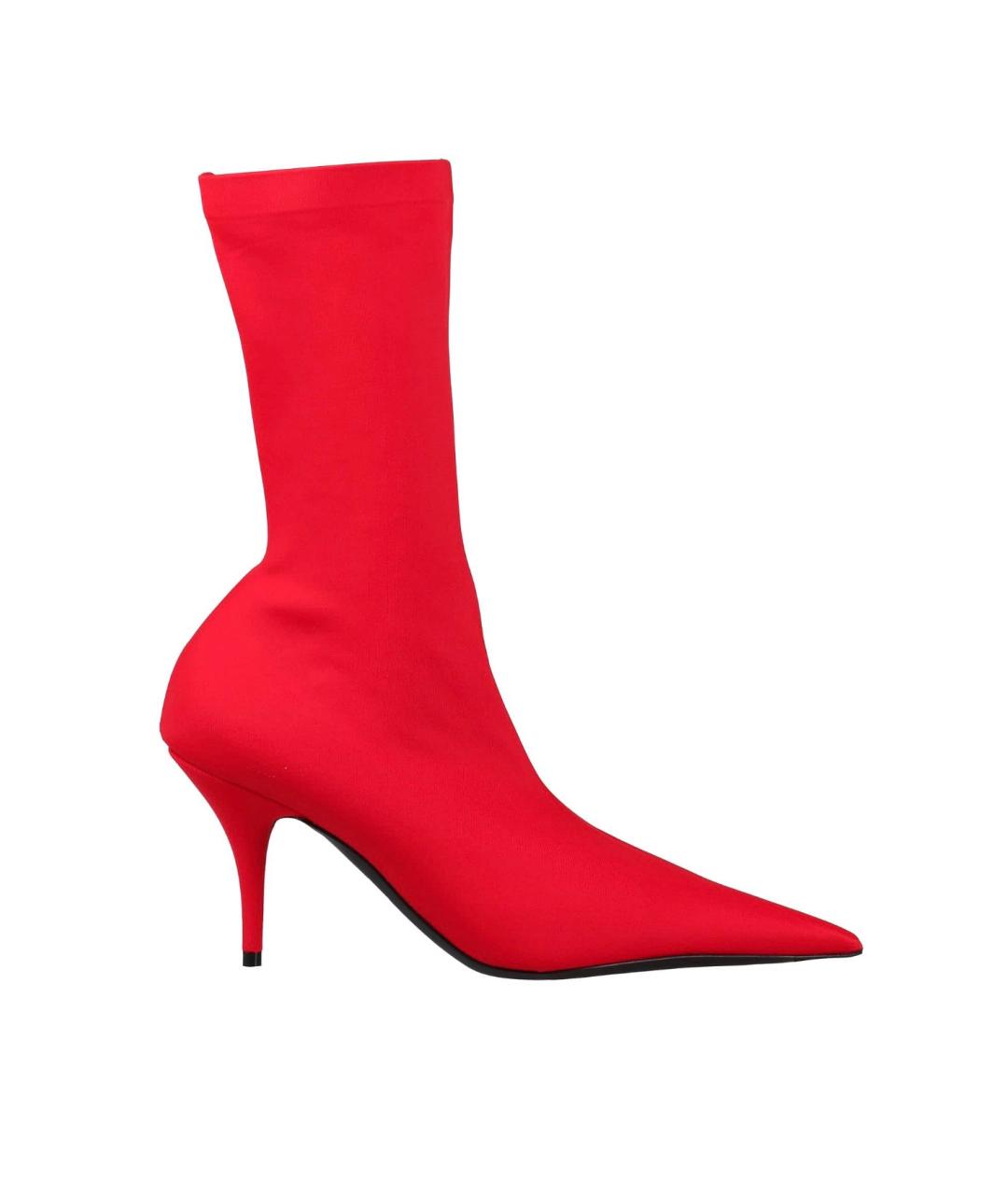 BALENCIAGA Красные текстильные ботильоны, фото 5