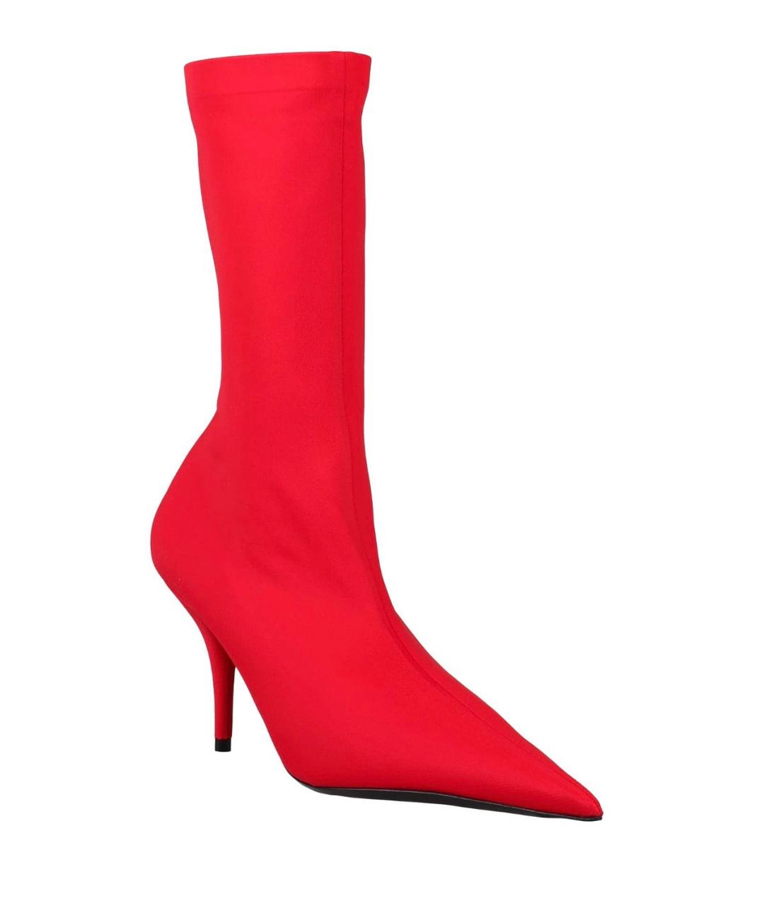 BALENCIAGA Красные текстильные ботильоны, фото 2