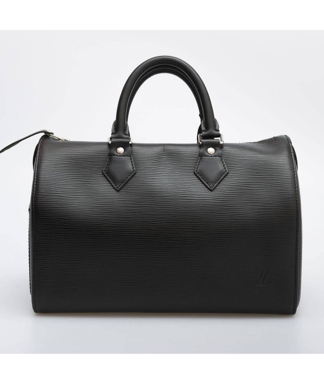 LOUIS VUITTON Черная кожаная сумка тоут, фото 2