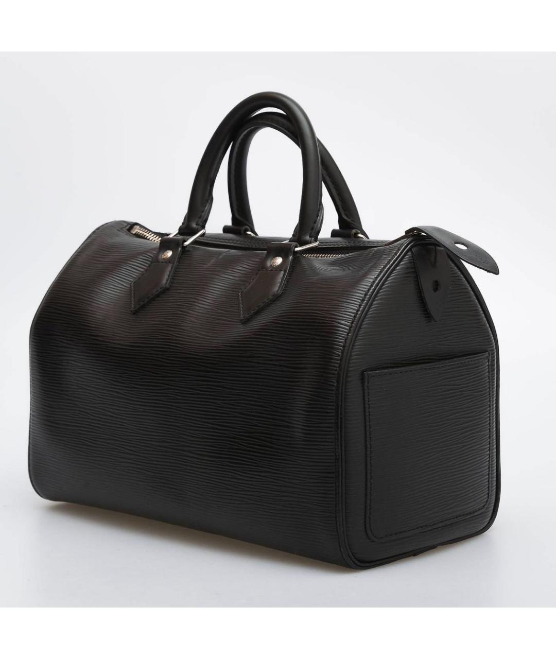 LOUIS VUITTON Черная кожаная сумка тоут, фото 5