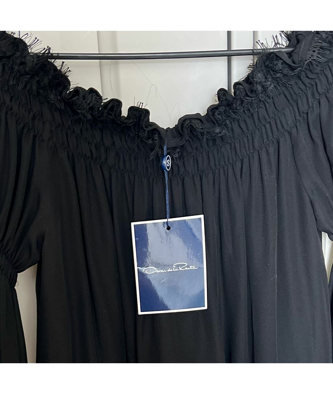 OSCAR DE LA RENTA Черная шелковая рубашка, фото 3