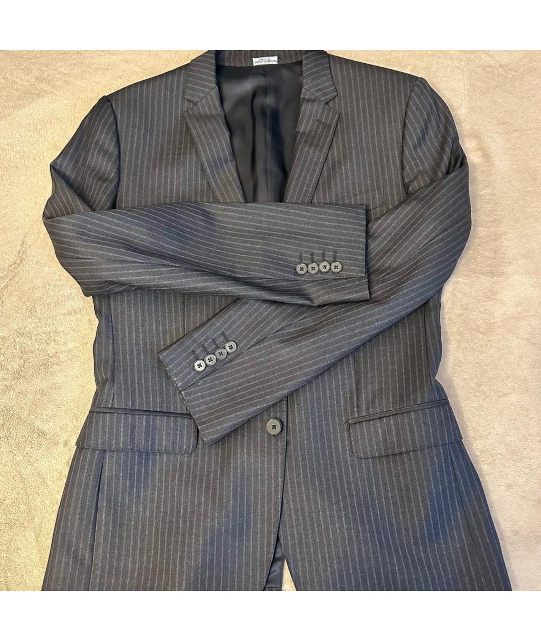 DOLCE&GABBANA Антрацитовый классический костюм, фото 6