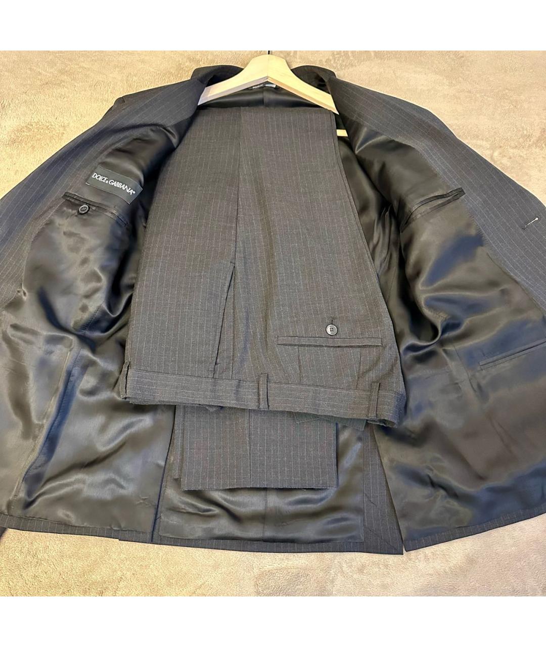 DOLCE&GABBANA Антрацитовый классический костюм, фото 3