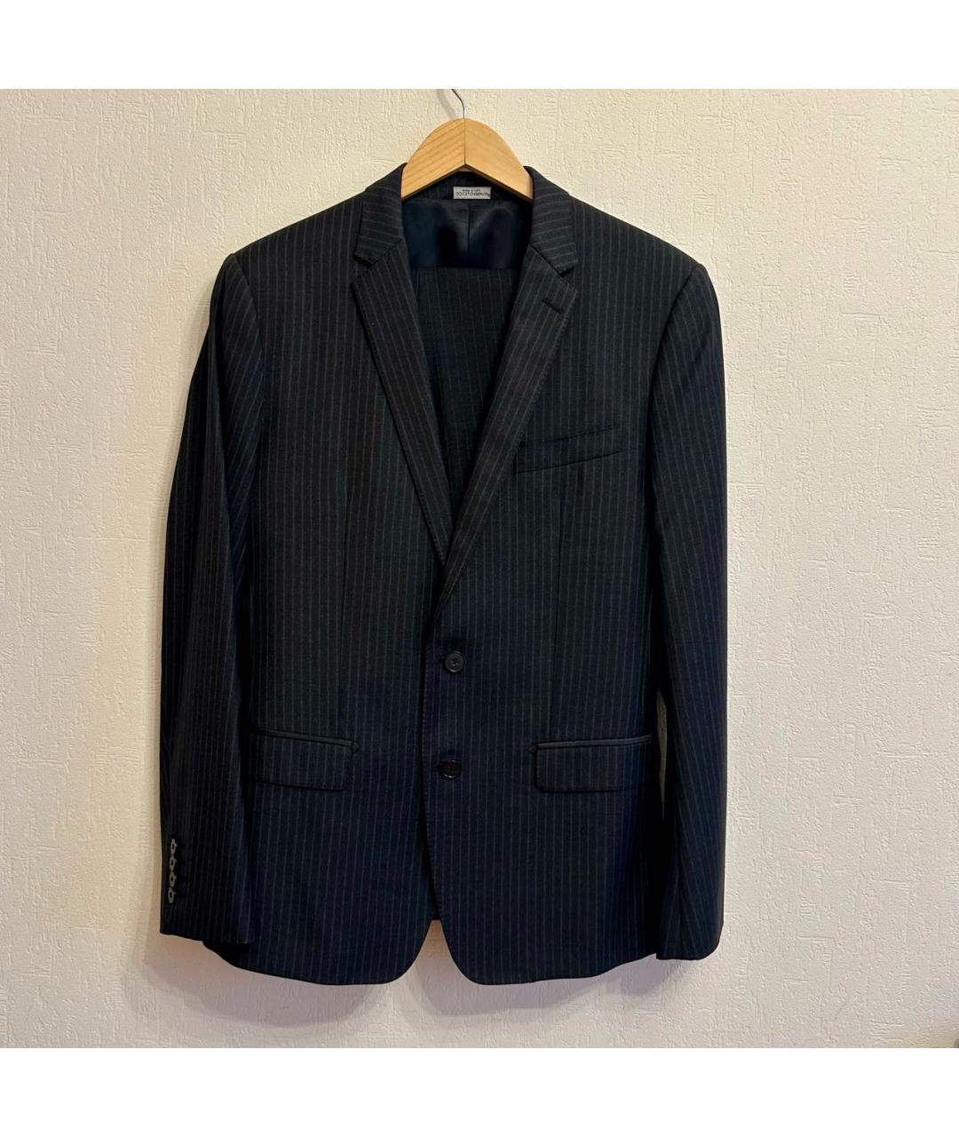 DOLCE&GABBANA Антрацитовый классический костюм, фото 8