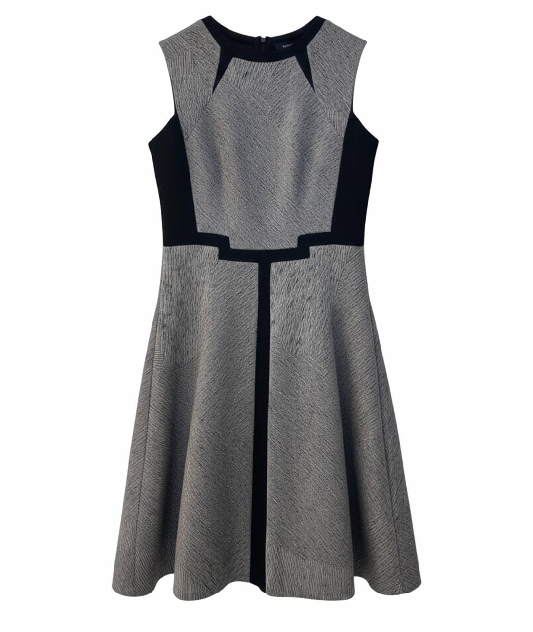 SPORTMAX Серое полиэстеровое коктейльное платье, фото 1