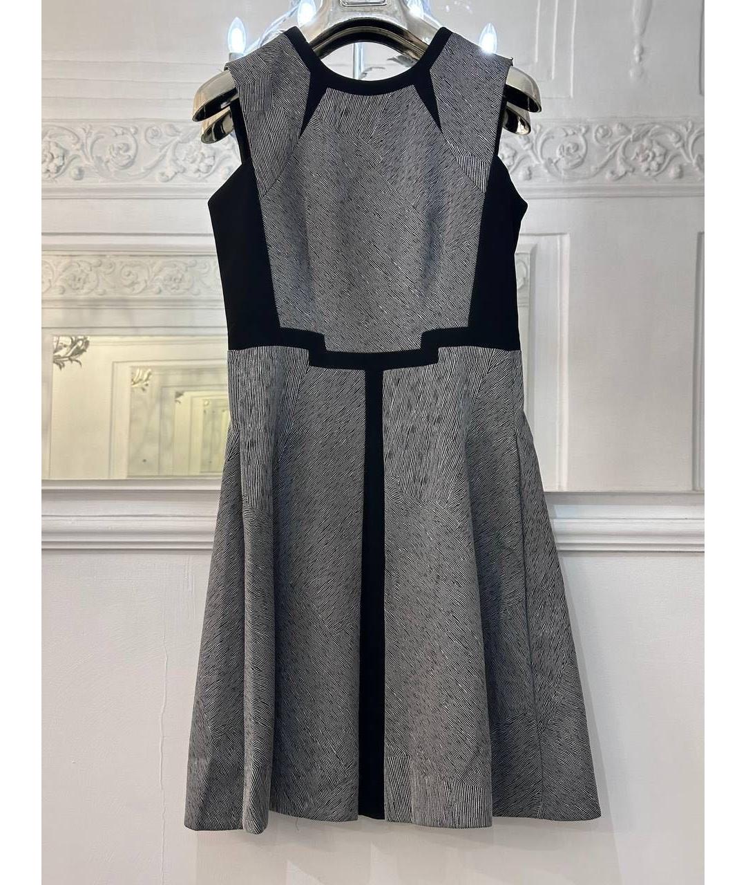 SPORTMAX Серое полиэстеровое коктейльное платье, фото 9