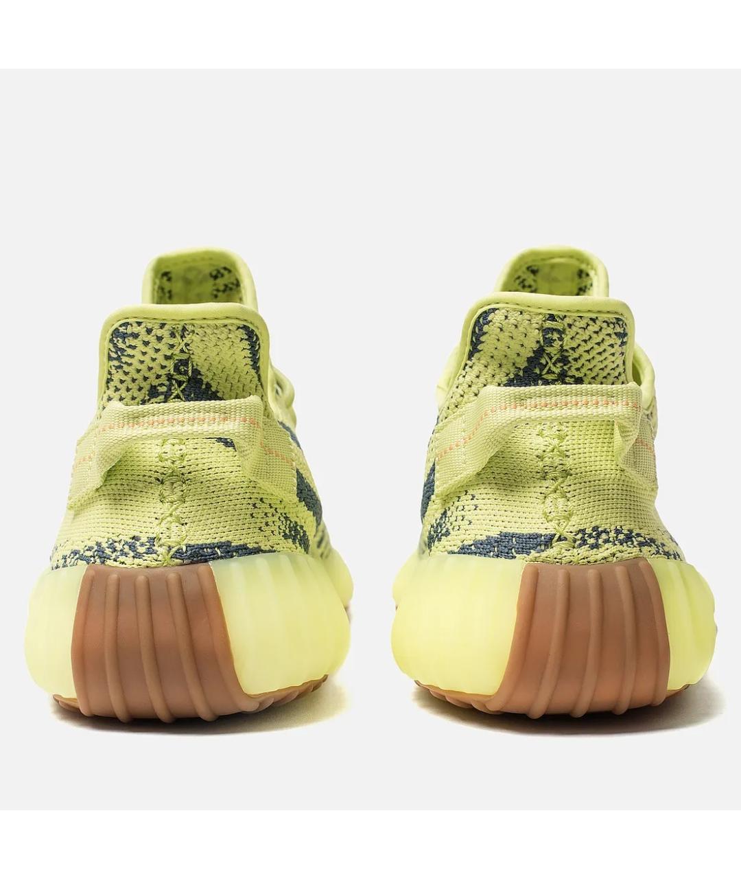 ADIDAS YEEZY Желтые текстильные низкие кроссовки / кеды, фото 4