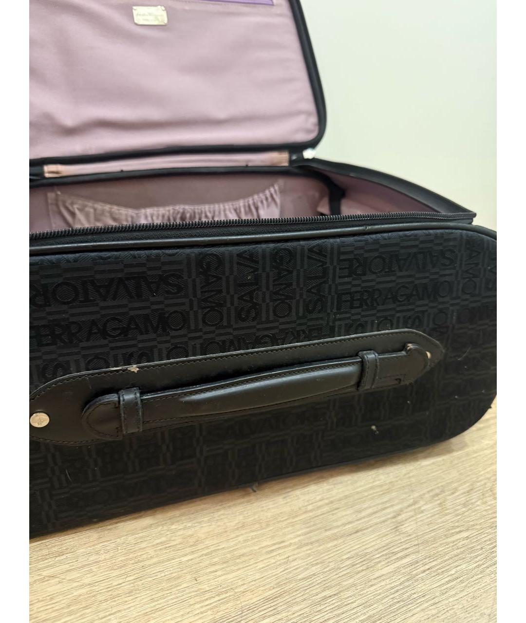 FERRAGAMO Антрацитовый деним чемодан, фото 3