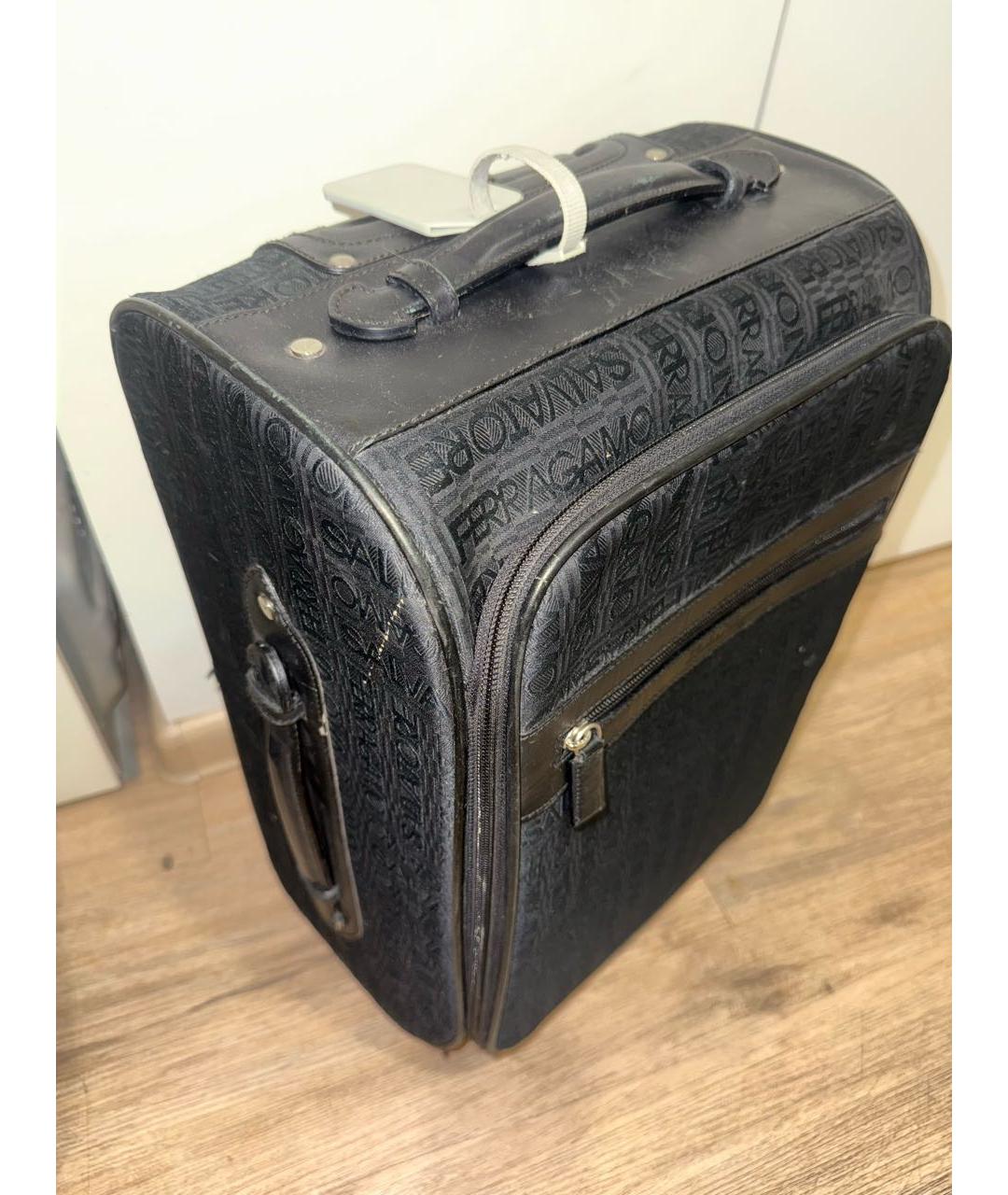 FERRAGAMO Антрацитовый деним чемодан, фото 2