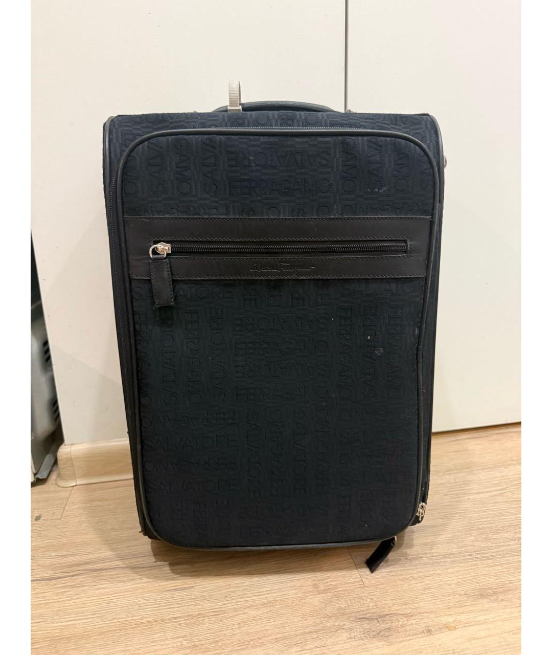 FERRAGAMO Антрацитовый деним чемодан, фото 6