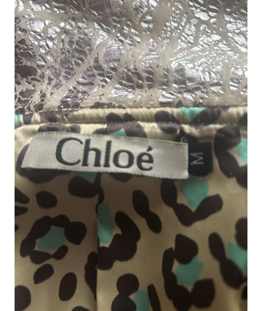 CHLOE Серебряное хлопковое пальто, фото 4