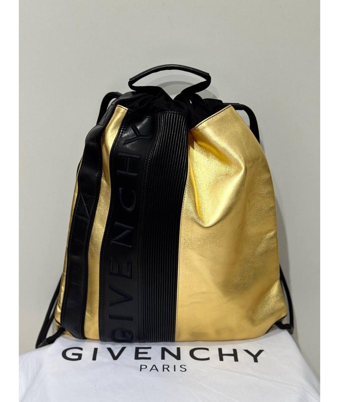 GIVENCHY Золотой кожаный рюкзак, фото 6