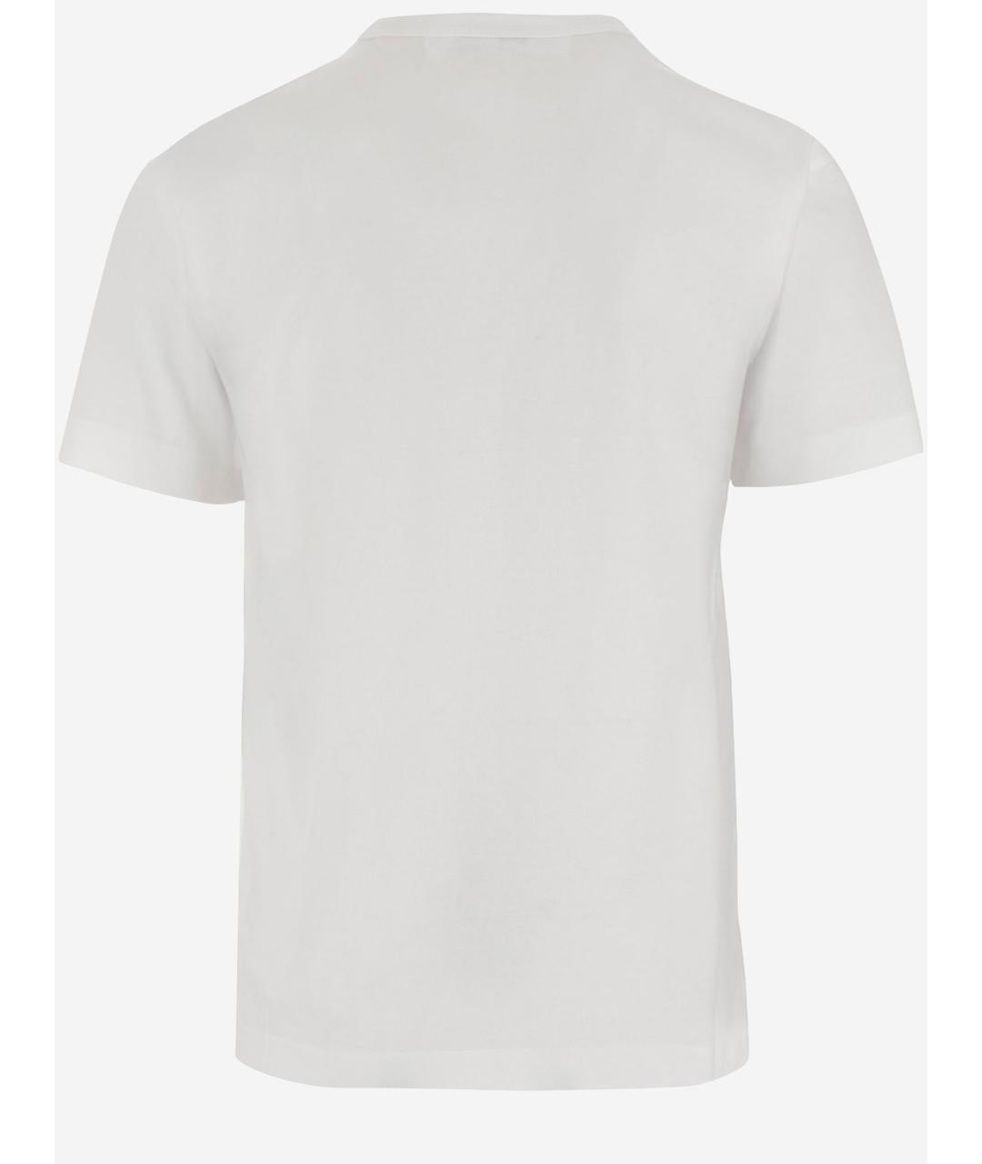 COMME DES GARÇONS PLAY Белая хлопковая футболка, фото 2