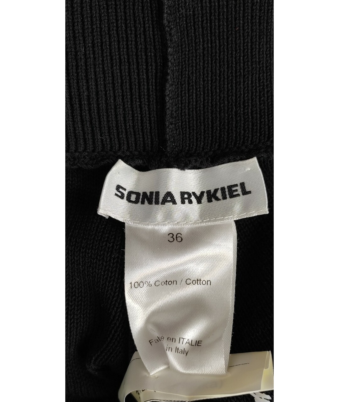 SONIA RYKIEL Черные хлопковые брюки узкие, фото 3