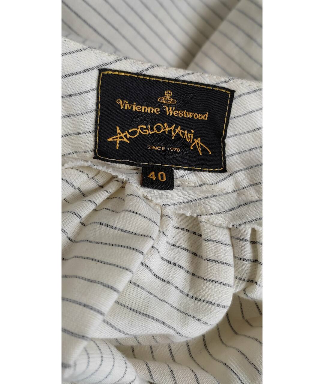 VIVIENNE WESTWOOD Белая хлопковая юбка миди, фото 4