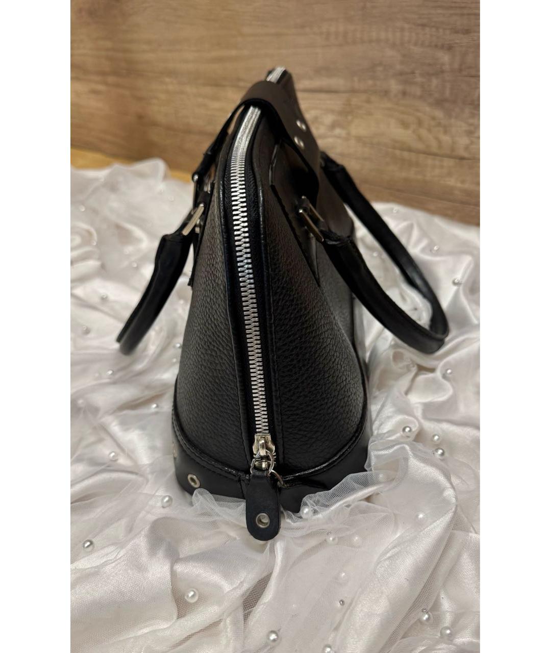 CHRISTIAN DIOR Черная кожаная сумка с короткими ручками, фото 6