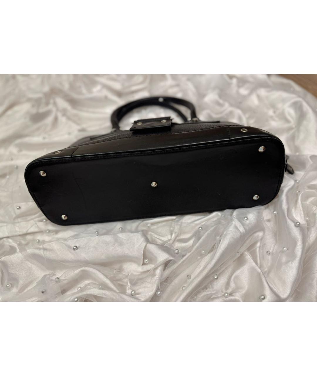 CHRISTIAN DIOR Черная кожаная сумка с короткими ручками, фото 5