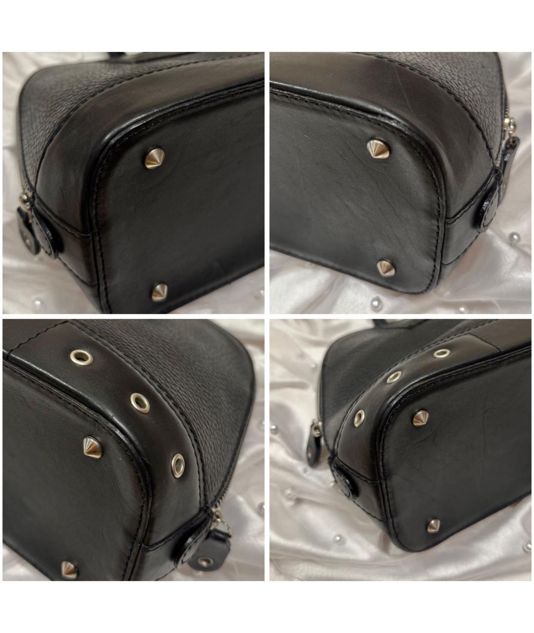 CHRISTIAN DIOR Черная кожаная сумка с короткими ручками, фото 7