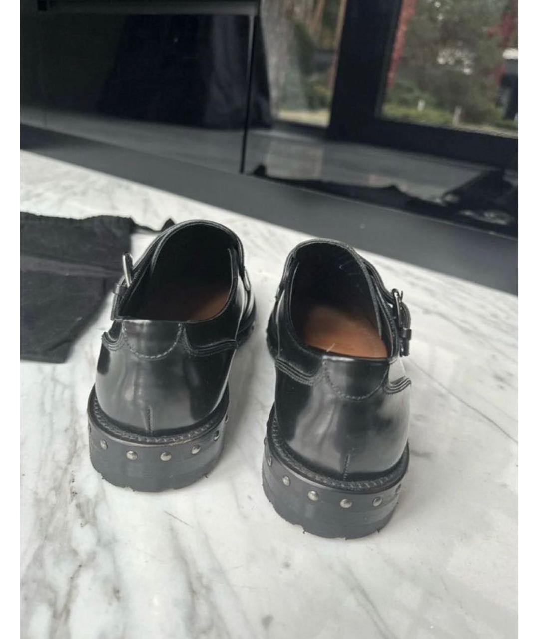 DOLCE&GABBANA Черные кожаные брогги и оксфорды, фото 4