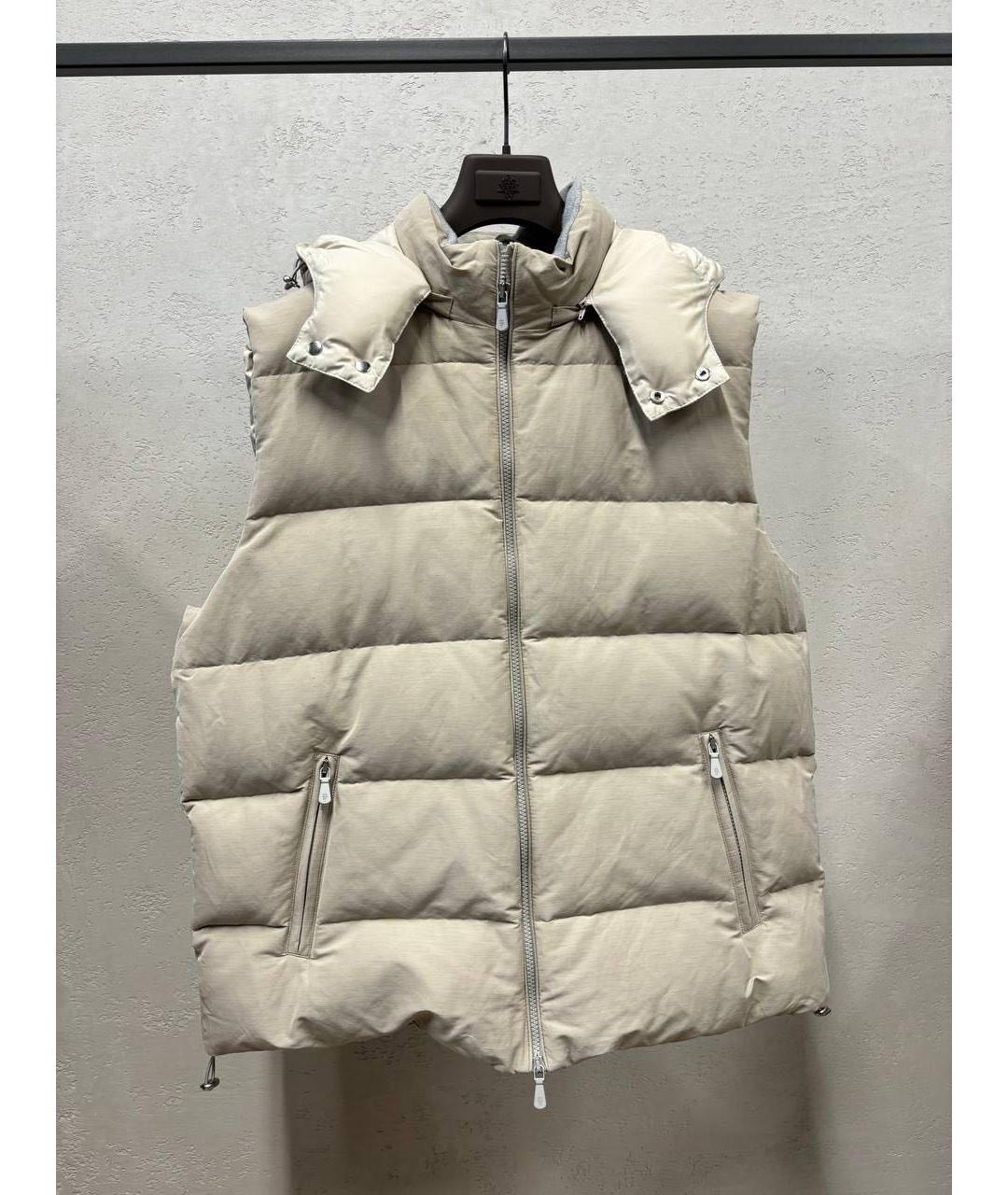 ELEVENTY Бежевый полиэстеровый жилет, фото 5